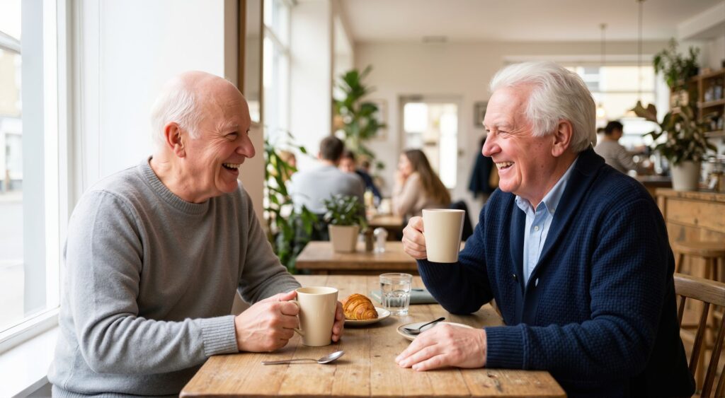 Seniors qui profitent de la pension complète en séjour Seniors en Vacances