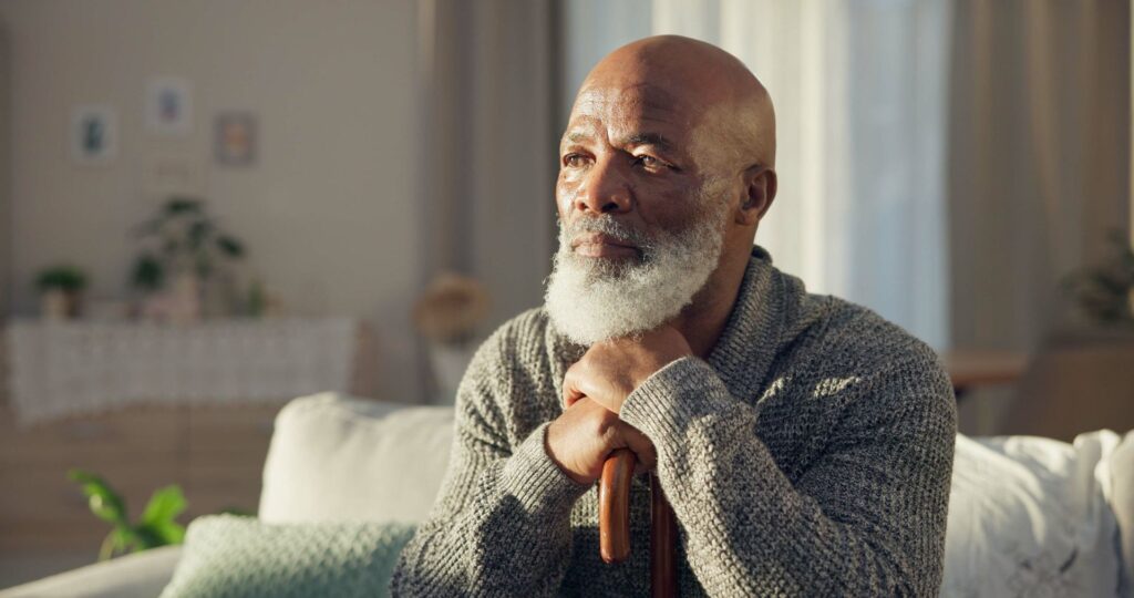 Senior victime d'isolement social